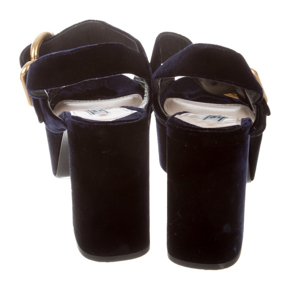 Prada velvet platform sandals - Picture 4 of 5